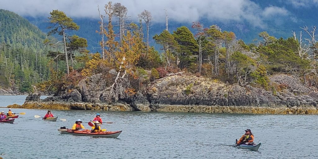 Kayaking on the west coast of Canada