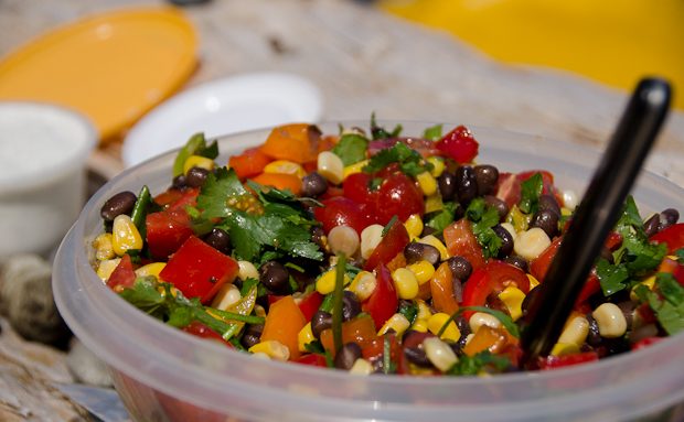 Lunch salad - camping meals