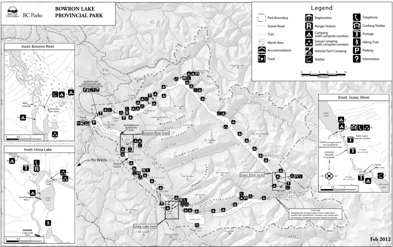 Bowron Lakes Map