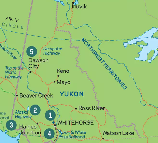 Yukon Arctic Circle Map